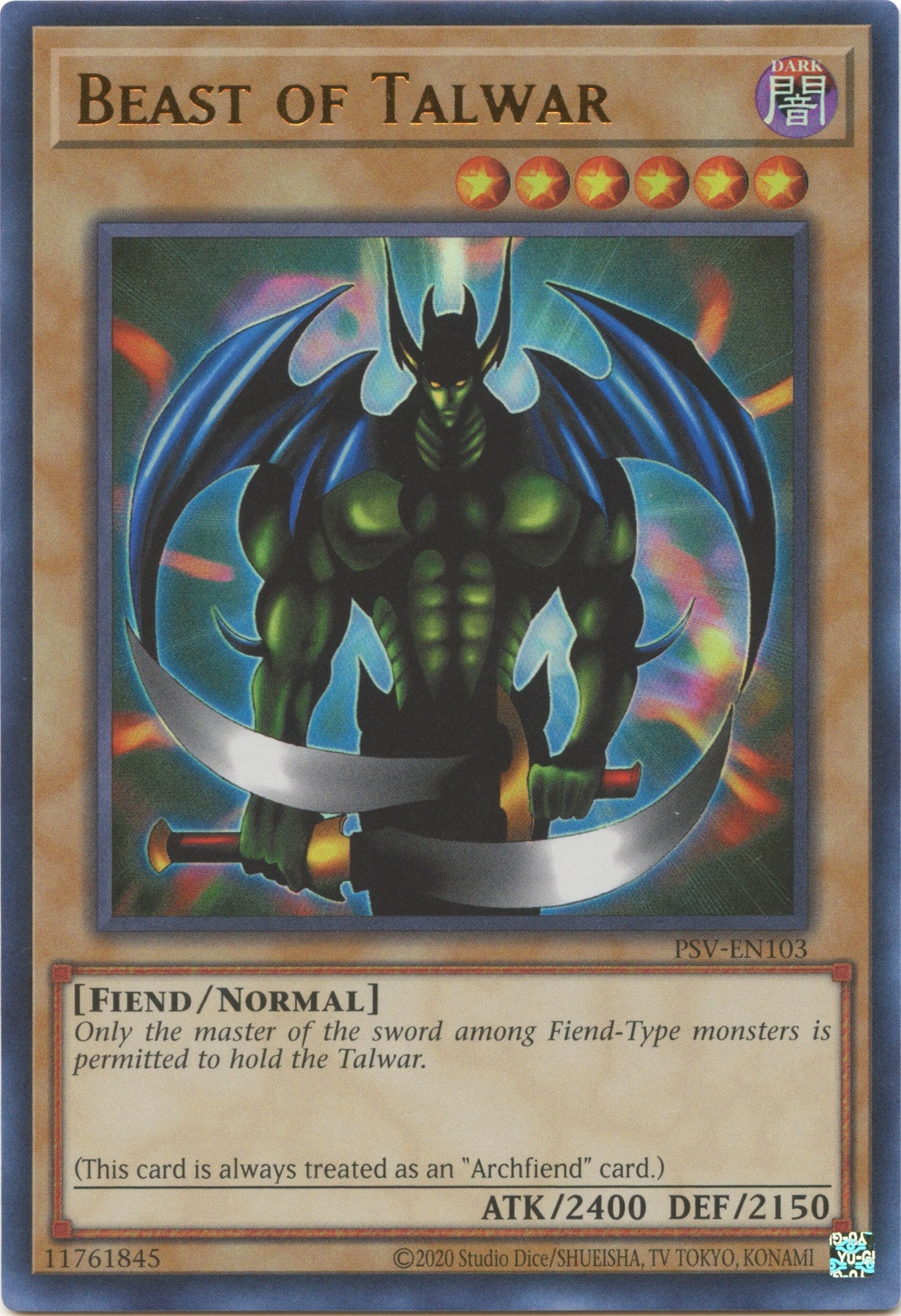 Beast of Talwar (25th Anniversary) [PSV-EN103] Ultra Rare | Odin's Place