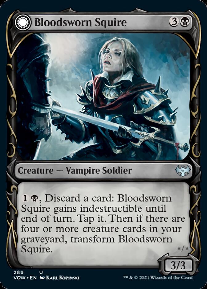 Bloodsworn Squire // Bloodsworn Knight (Showcase Fang Frame) [Innistrad: Crimson Vow] | Odin's Place