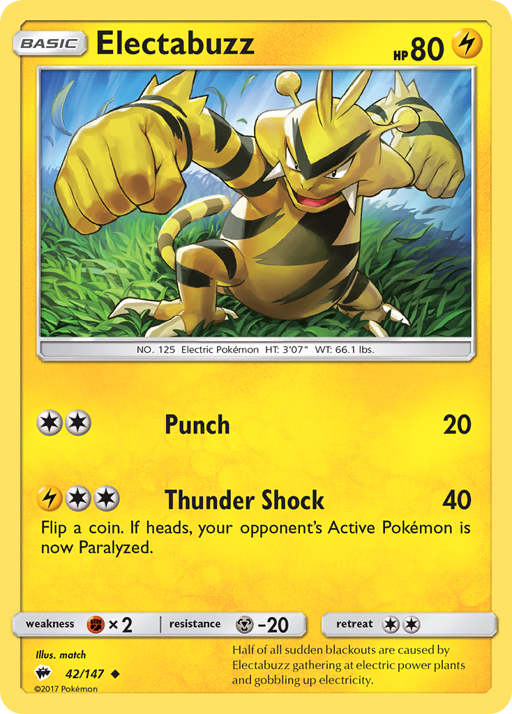 Electabuzz (42/147) [Sun & Moon: Burning Shadows] | Odin's Place