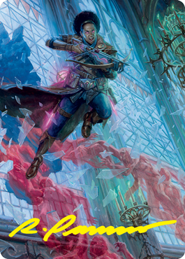 Kaya, Geist Hunter Art Card (Gold-Stamped Signature) [Innistrad: Crimson Vow Art Series] | Odin's Place