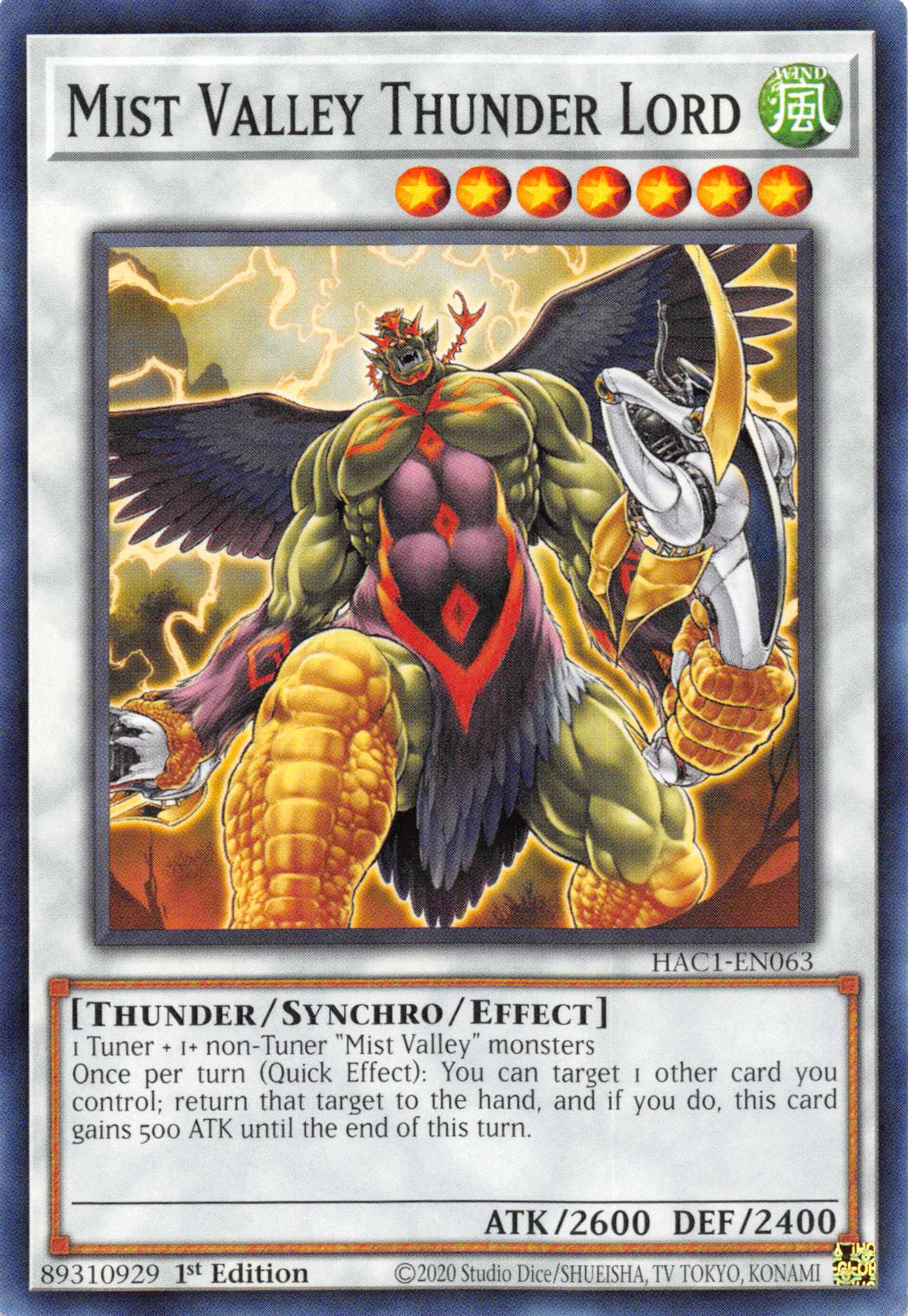 Mist Valley Thunder Lord [HAC1-EN063] Common | Odin's Place