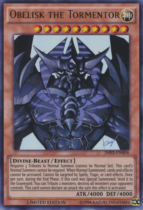 Obelisk the Tormentor [JMPS-EN004] Ultra Rare | Odin's Place