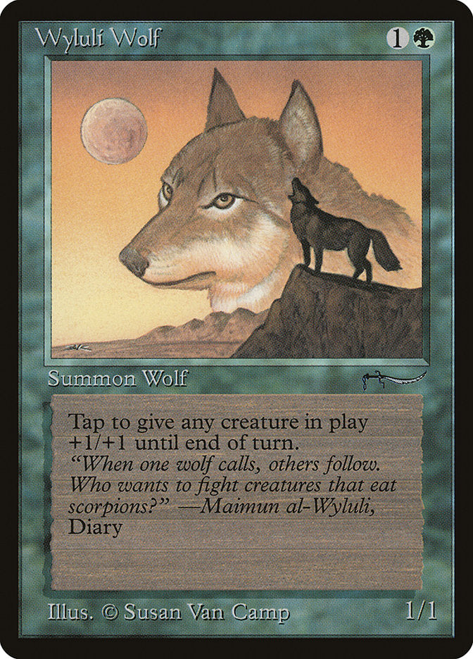 Wyluli Wolf (Light Mana Cost) [Arabian Nights] | Odin's Place