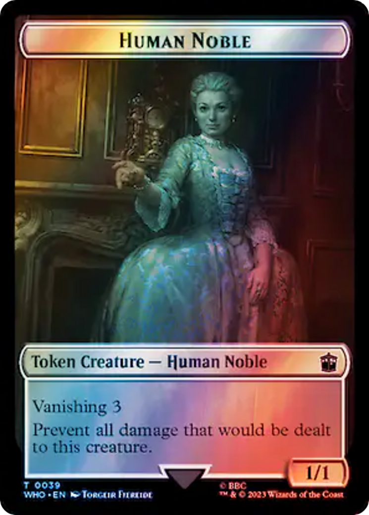 Human Noble // Treasure (0063) Double-Sided Token (Surge Foil) [Doctor Who Tokens] | Odin's Place