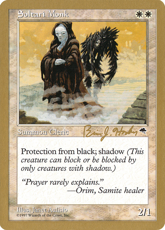 Soltari Monk (Brian Hacker) [World Championship Decks 1998] | Odin's Place