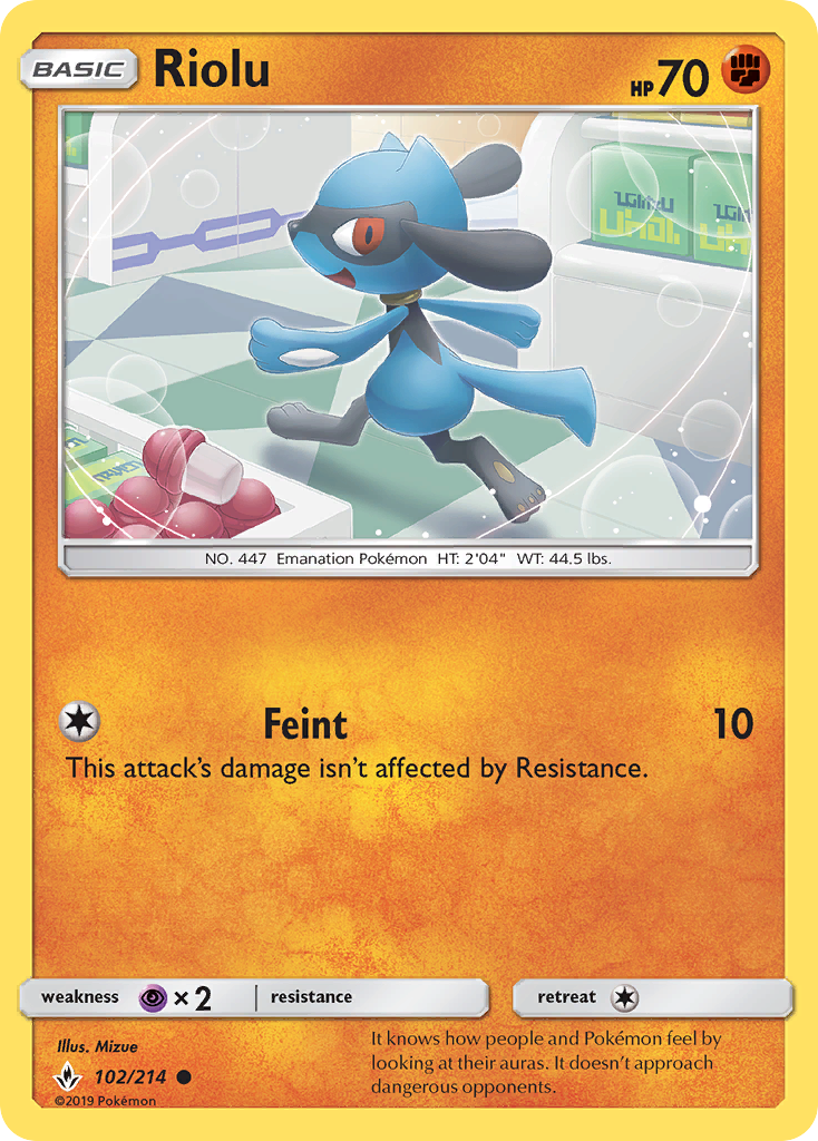 Riolu (102/214) [Sun & Moon: Unbroken Bonds] | Odin's Place