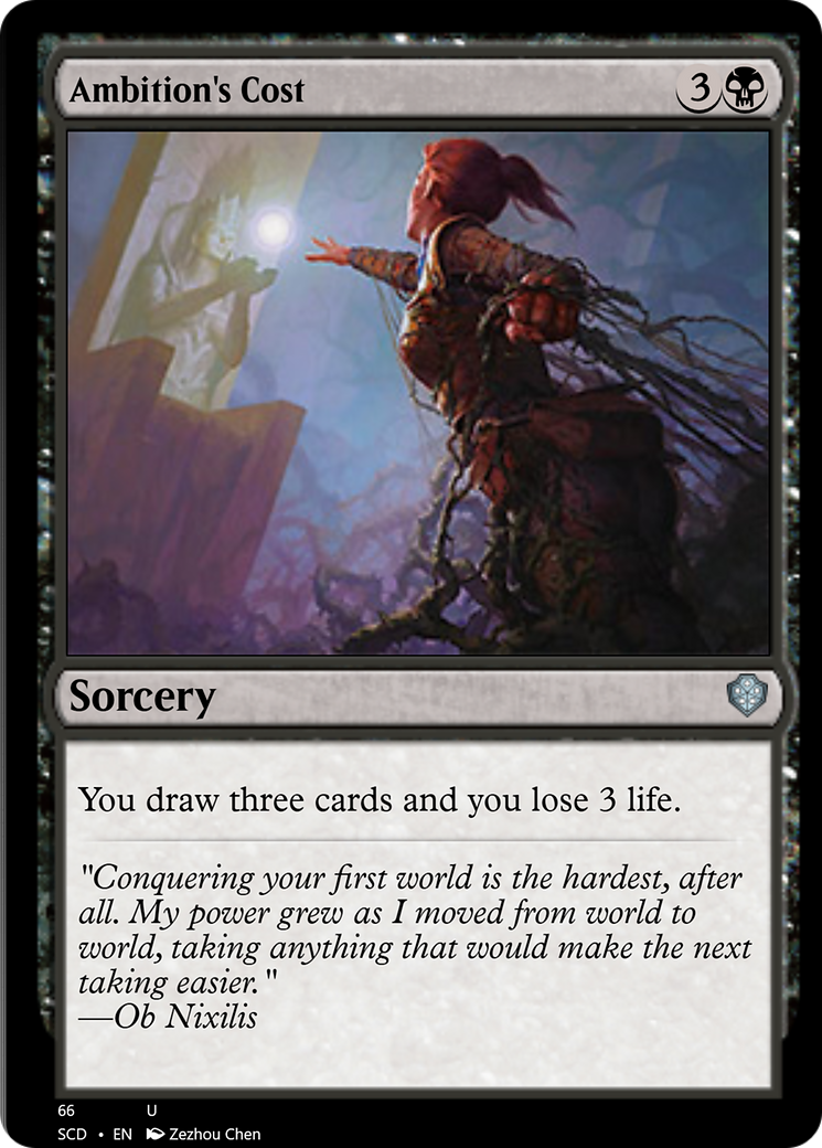 Ambition's Cost [Starter Commander Decks] | Odin's Place