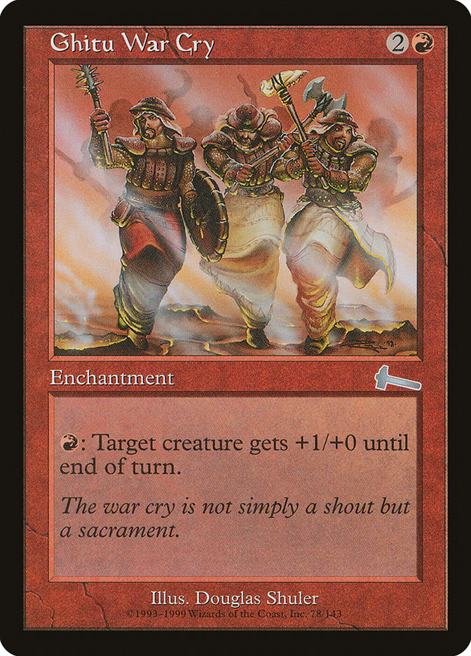 Ghitu War Cry (78) [Urza's Legacy] | Odin's Place