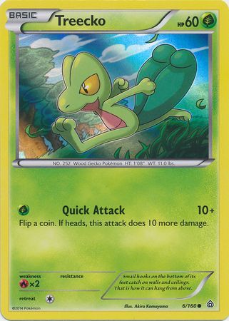 Treecko (6/160) (Sheen Holo) [XY: Primal Clash] | Odin's Place