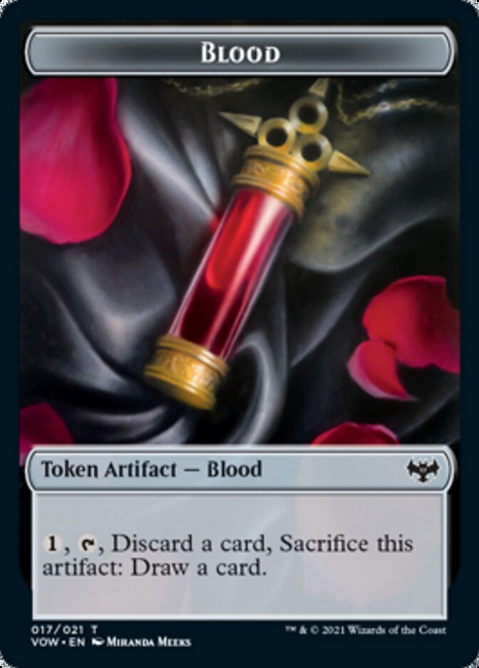 Blood // Spirit Cleric Double-Sided Token [Innistrad: Crimson Vow Tokens] | Odin's Place