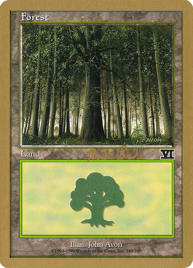 Forest (ml349) (Matt Linde) [World Championship Decks 1999] | Odin's Place
