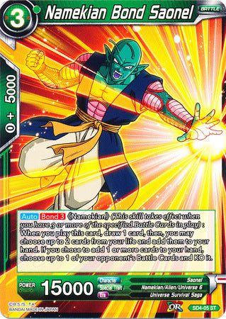 Namekian Bond Saonel (Starter Deck - The Guardian of Namekians) (SD4-05) [Colossal Warfare] | Odin's Place