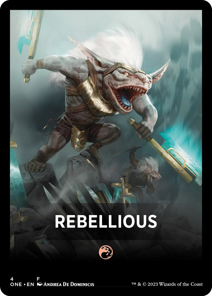 Rebellious Theme Card [Phyrexia: All Will Be One Tokens] | Odin's Place