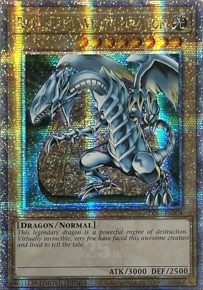 Blue-Eyes White Dragon (25th Anniversary) [LC01-EN004] Quarter Century Secret Rare | Odin's Place
