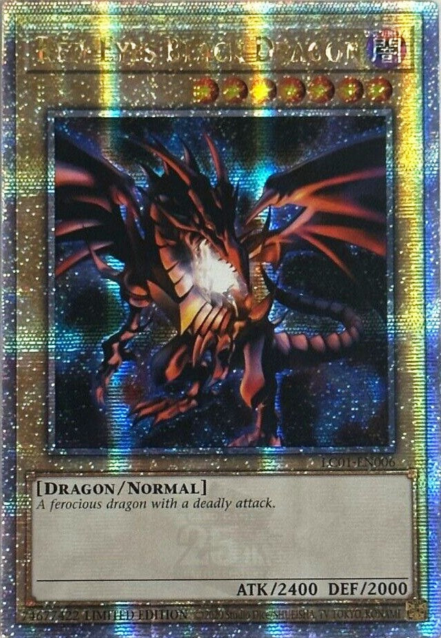Red-Eyes Black Dragon (25th Anniversary) [LC01-EN006] Quarter Century Secret Rare | Odin's Place