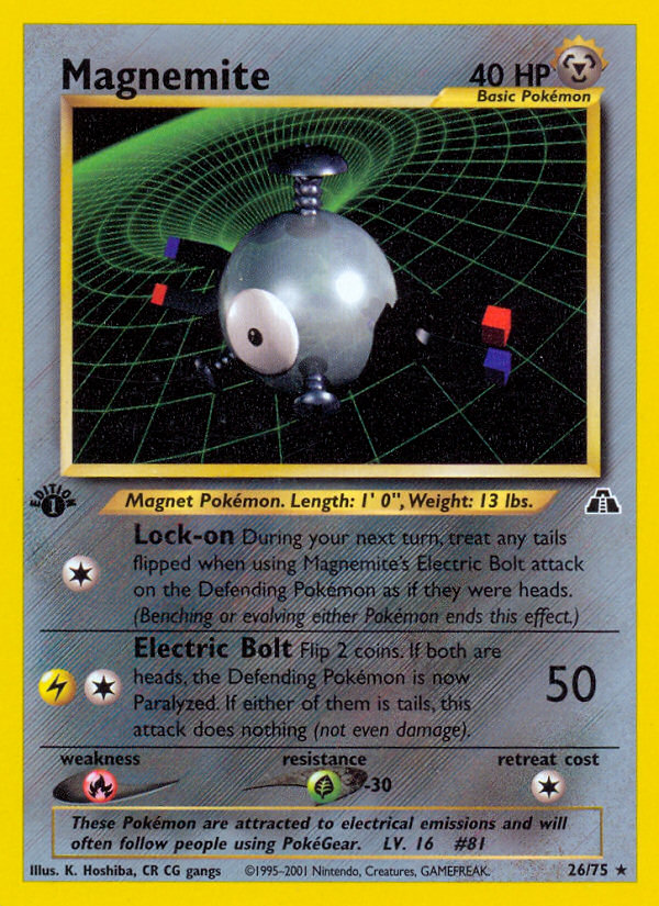 Magnemite (26/75) [Neo Discovery 1st Edition] | Odin's Place