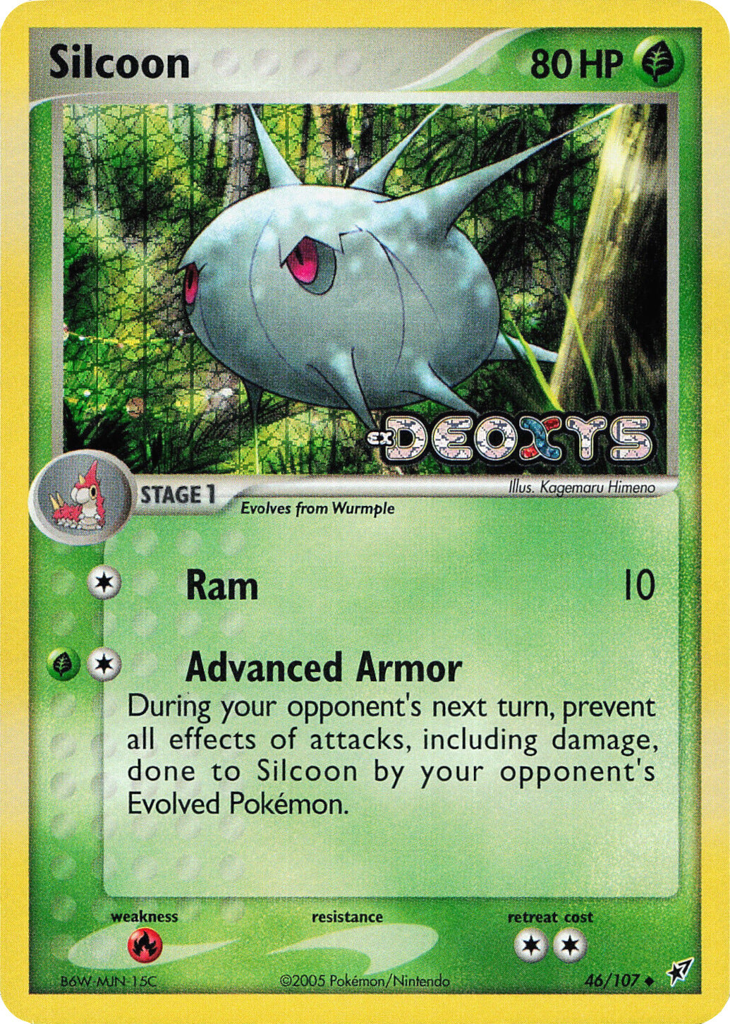 Silcoon (46/107) (Stamped) [EX: Deoxys] | Odin's Place
