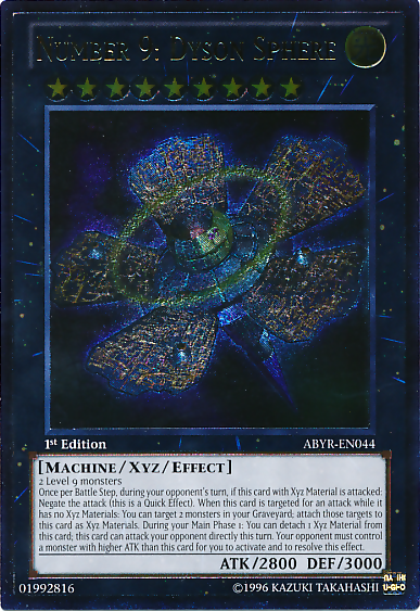Number 9: Dyson Sphere (UTR) [ABYR-EN044] Ultimate Rare | Odin's Place