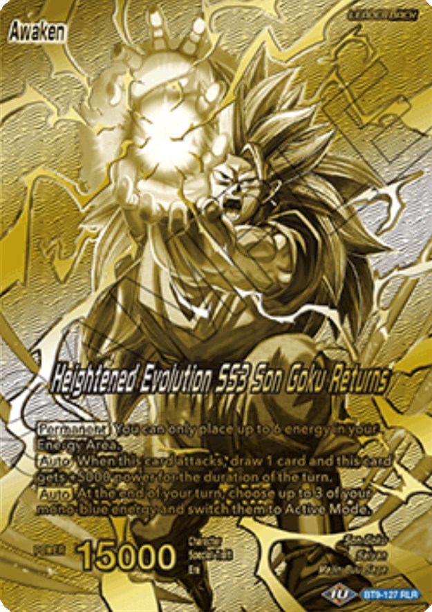 Son Goku // Heightened Evolution SS3 Son Goku Returns (Championship 2023 Golden Card Vol.1) (BT9-127) [Tournament Promotion Cards] | Odin's Place