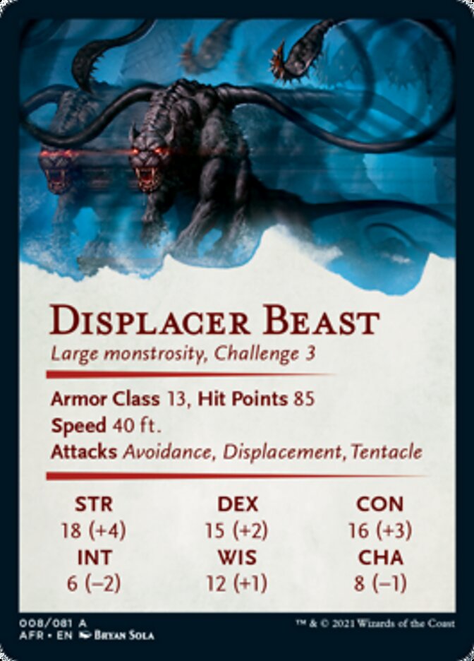 Displacer Beast Art Card [Dungeons & Dragons: Adventures in the Forgotten Realms Art Series] | Odin's Place
