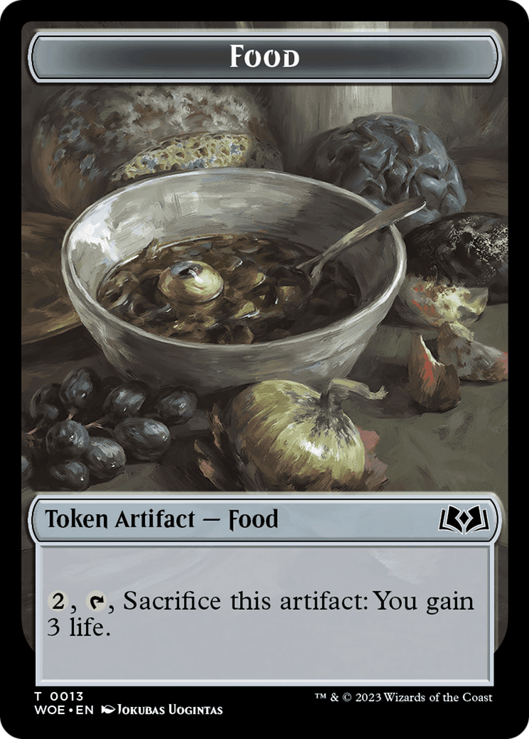 Bird // Food (0013) Double-Sided Token [Wilds of Eldraine Tokens] | Odin's Place