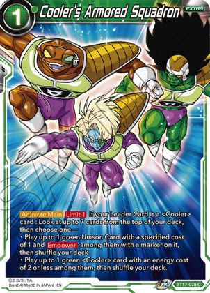 Cooler's Armored Squadron (BT17-078) [Ultimate Squad] | Odin's Place