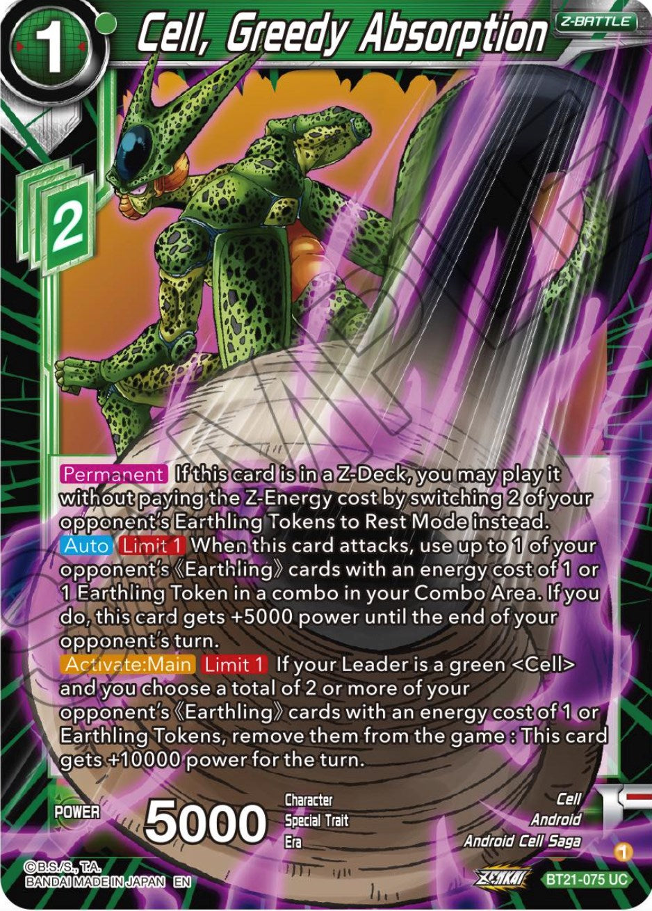 Cell, Greedy Absorption (BT21-075) [Wild Resurgence] | Odin's Place