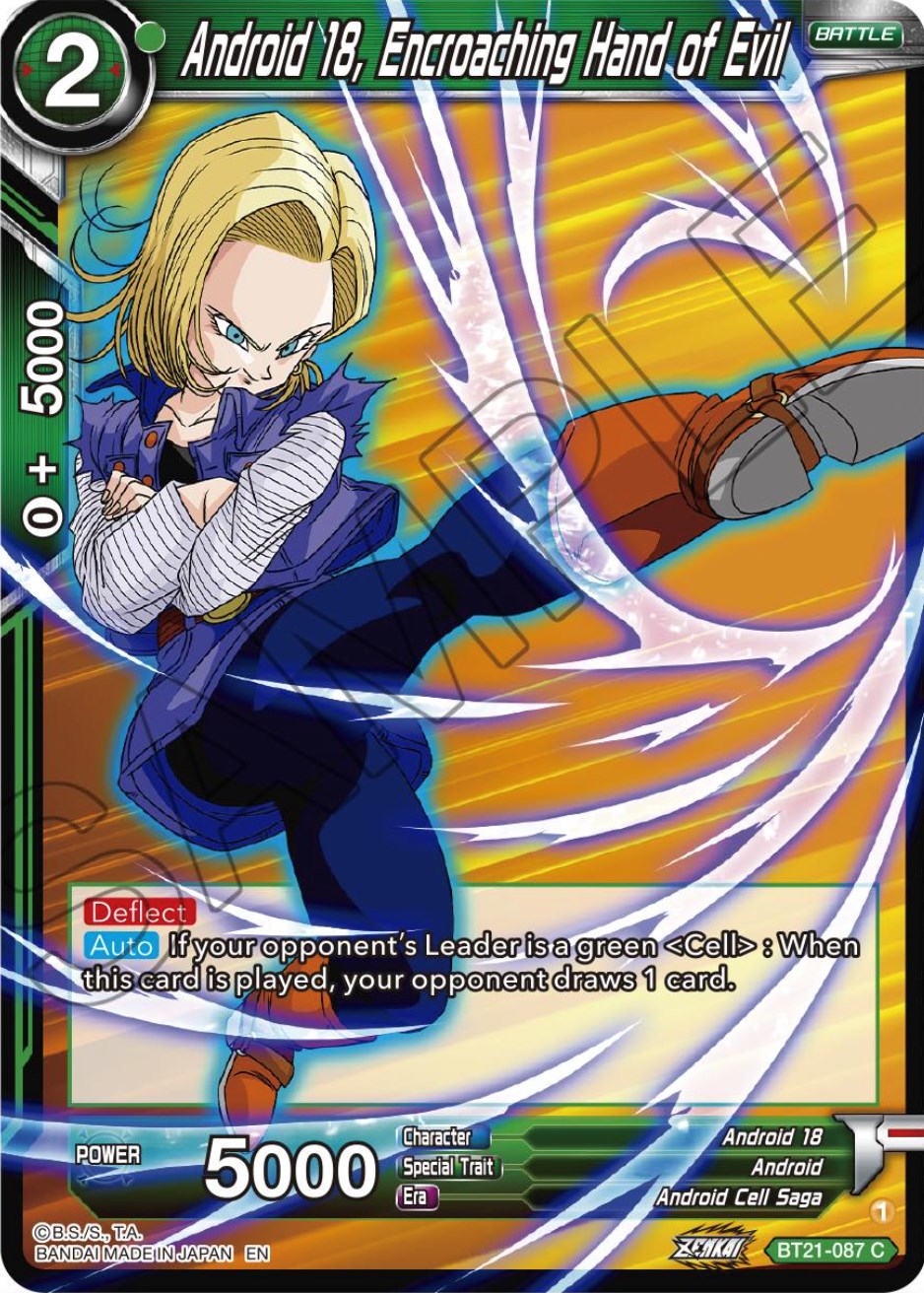 Android 18, Encroaching Hand of Evil (BT21-087) [Wild Resurgence] | Odin's Place