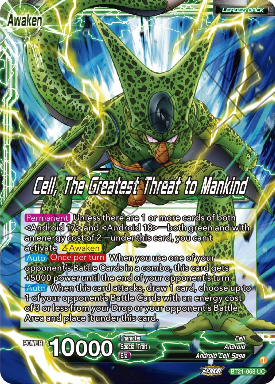 Cell // Cell, The Greatest Threat to Mankind (BT21-068) [Wild Resurgence] | Odin's Place