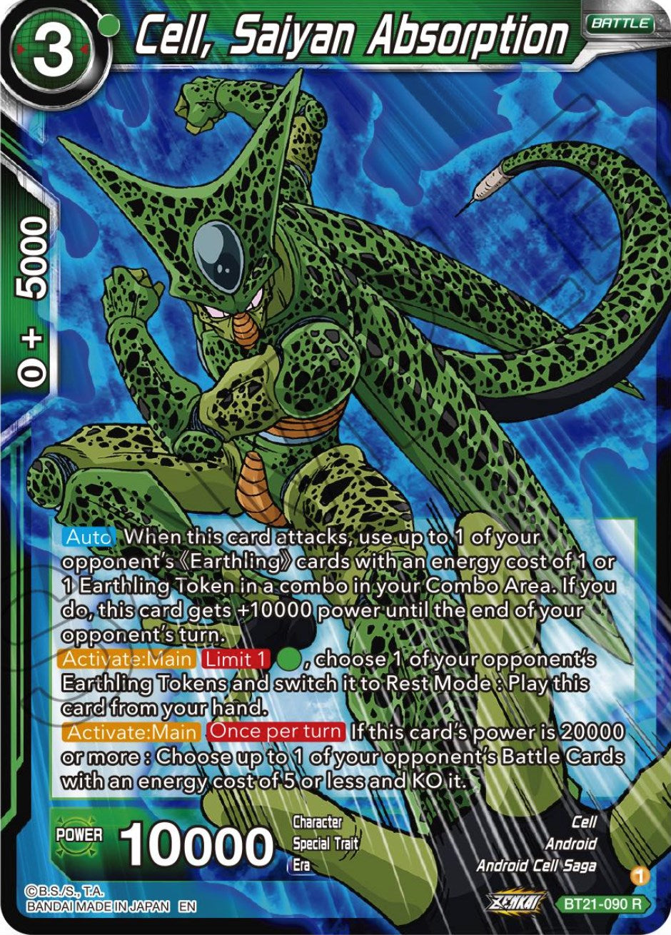 Cell, Saiyan Absorption (BT21-090) [Wild Resurgence] | Odin's Place