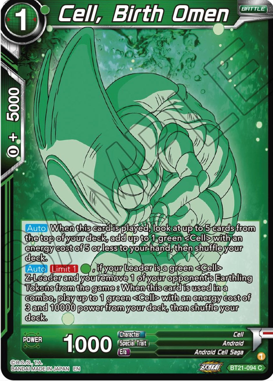 Cell, Birth Omen (BT21-094) [Wild Resurgence] | Odin's Place