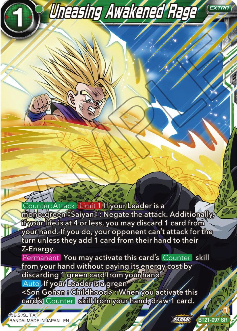 Uneasing Awakened Rage (BT21-097) [Wild Resurgence] | Odin's Place