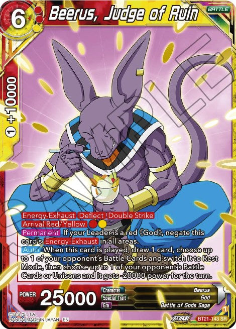Beerus, Judge of Ruin (BT21-143) [Wild Resurgence] | Odin's Place