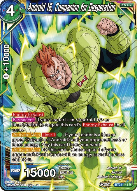 Android 16, Companion for Desperation (BT21-144) [Wild Resurgence] | Odin's Place