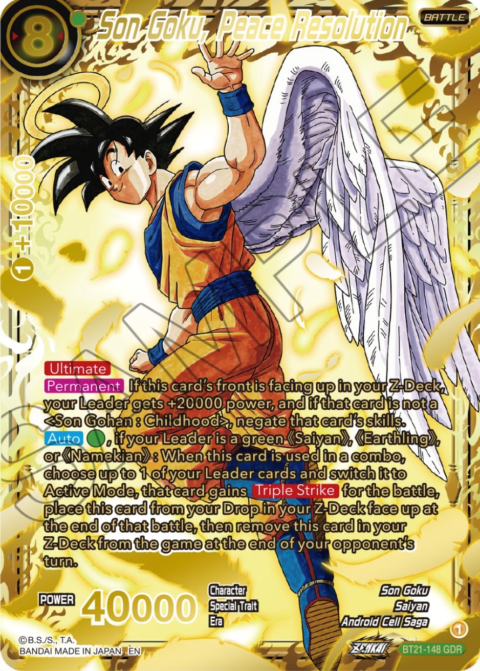 Son Goku, Peace Resolution (God Rare) (BT21-148) [Wild Resurgence] | Odin's Place