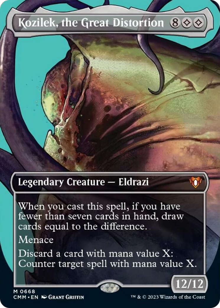 Kozilek, the Great Distortion (Borderless Profile) [Commander Masters] | Odin's Place