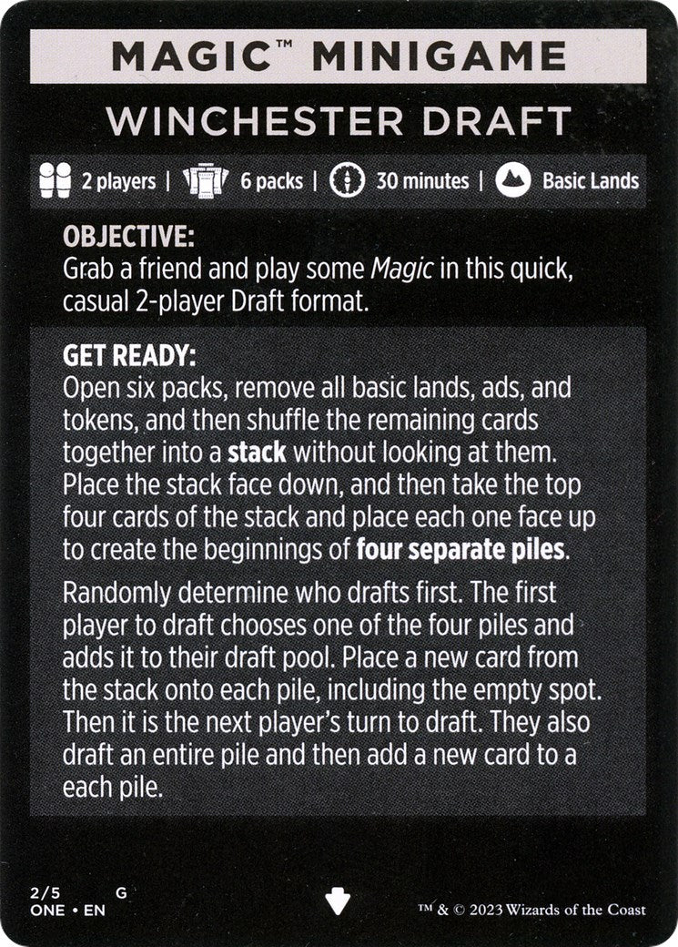 Winchester Draft (Magic Minigame) [Phyrexia: All Will Be One Minigame] | Odin's Place