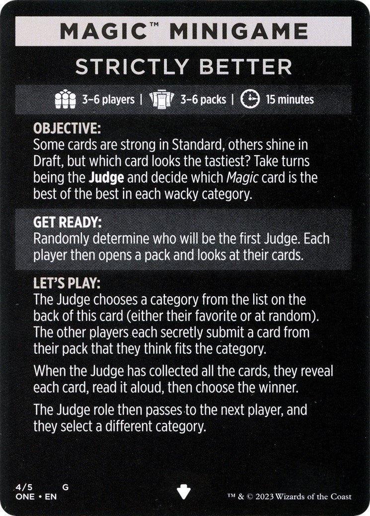 Strictly Better (Magic Minigame) [Phyrexia: All Will Be One Minigame] | Odin's Place