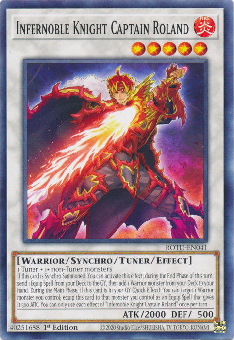 Infernoble Knight Captain Roland [ROTD-EN041] Common | Odin's Place