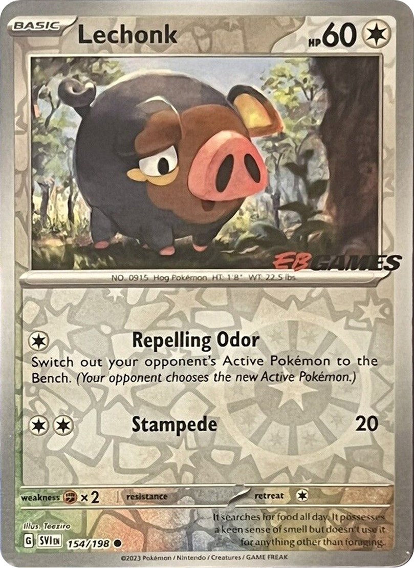 Lechonk (154/198) (EB Games Promo) [Scarlet & Violet: Base Set] | Odin's Place