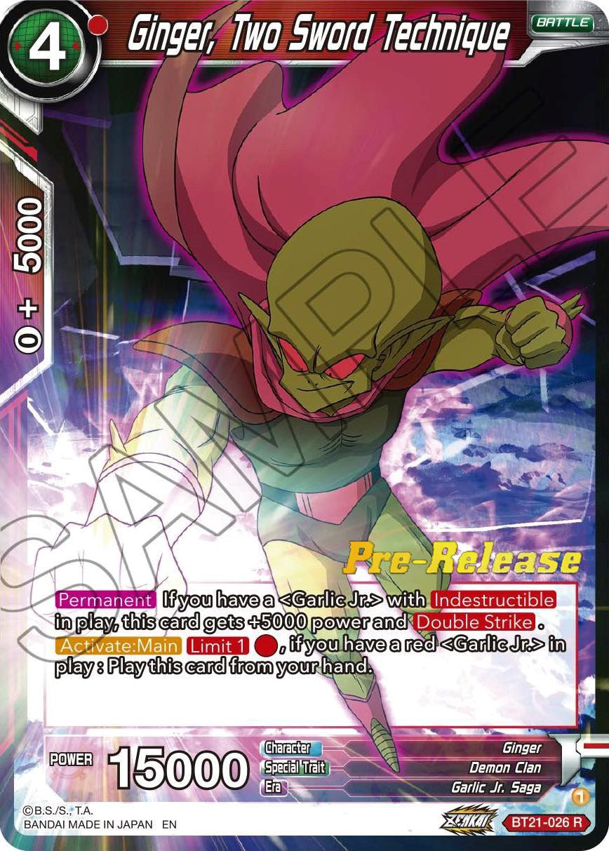 Ginger, Two Sword Technique (BT21-026) [Wild Resurgence Pre-Release Cards] | Odin's Place