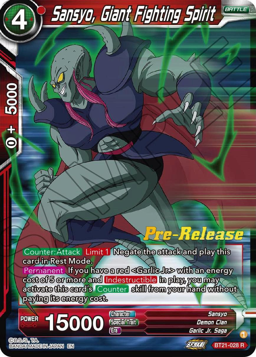 Sansyo, Giant Fighting Spirit (BT21-028) [Wild Resurgence Pre-Release Cards] | Odin's Place