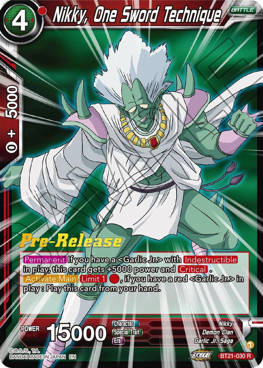 Nikky, One Sword Technique (BT21-030) [Wild Resurgence Pre-Release Cards] | Odin's Place