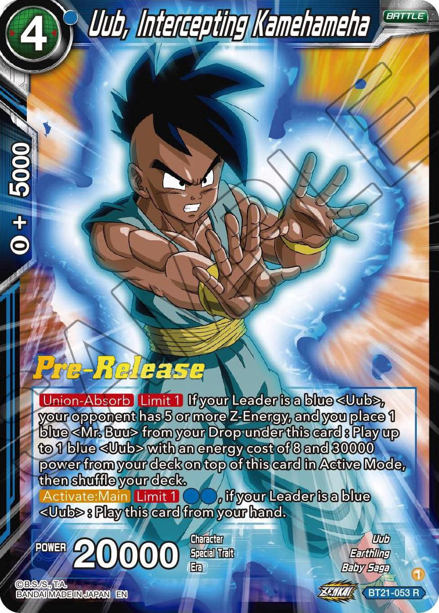 Uub, Intercepting Kamehameha (BT21-053) [Wild Resurgence Pre-Release Cards] | Odin's Place