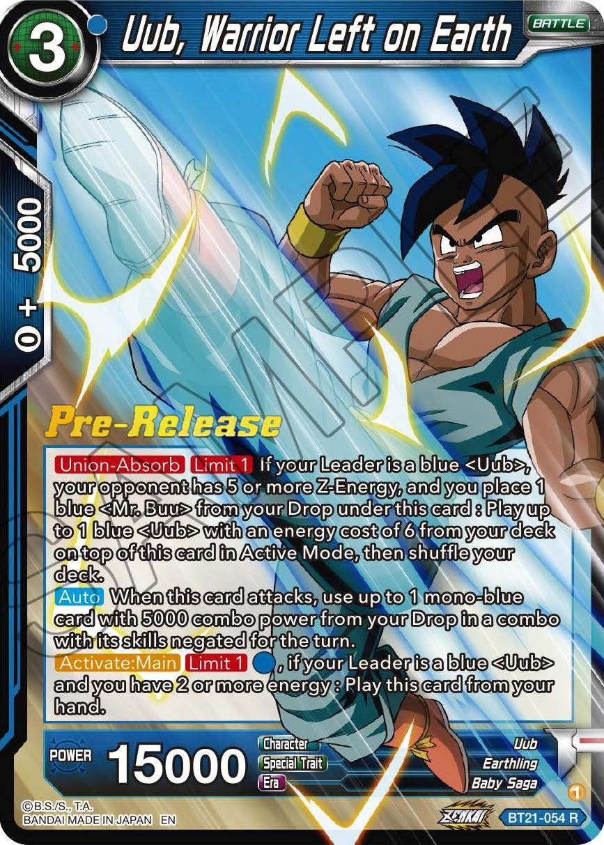 Uub, Warrior Left on Earth (BT21-054) [Wild Resurgence Pre-Release Cards] | Odin's Place