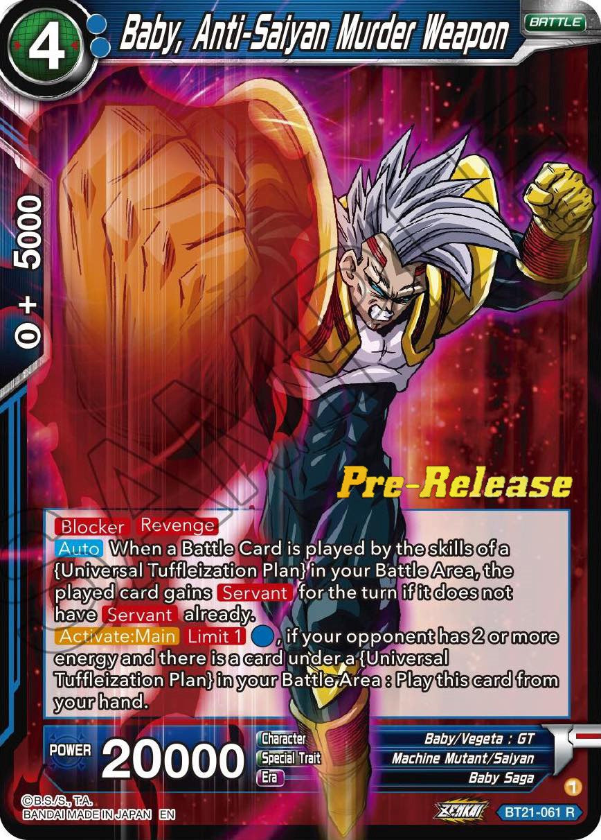 Baby, Anti-Saiyan Murder Weapon (BT21-061) [Wild Resurgence Pre-Release Cards] | Odin's Place