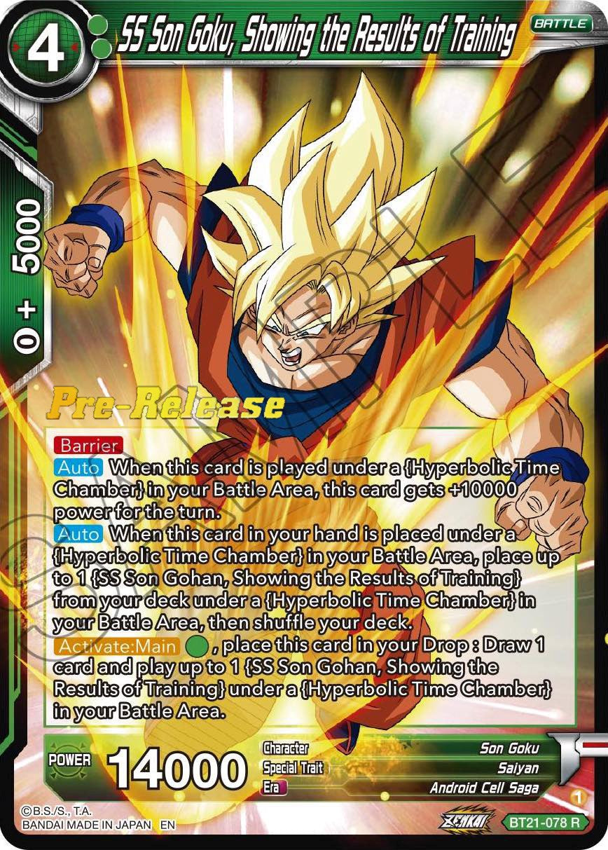 SS Son Goku, Showing the Results of Training (BT21-078) [Wild Resurgence Pre-Release Cards] | Odin's Place