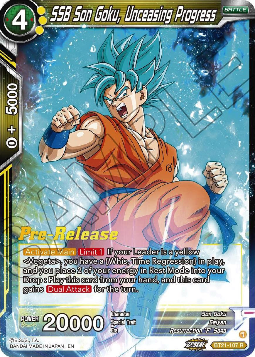 SSB Son Goku, Unceasing Progress (BT21-107) [Wild Resurgence Pre-Release Cards] | Odin's Place
