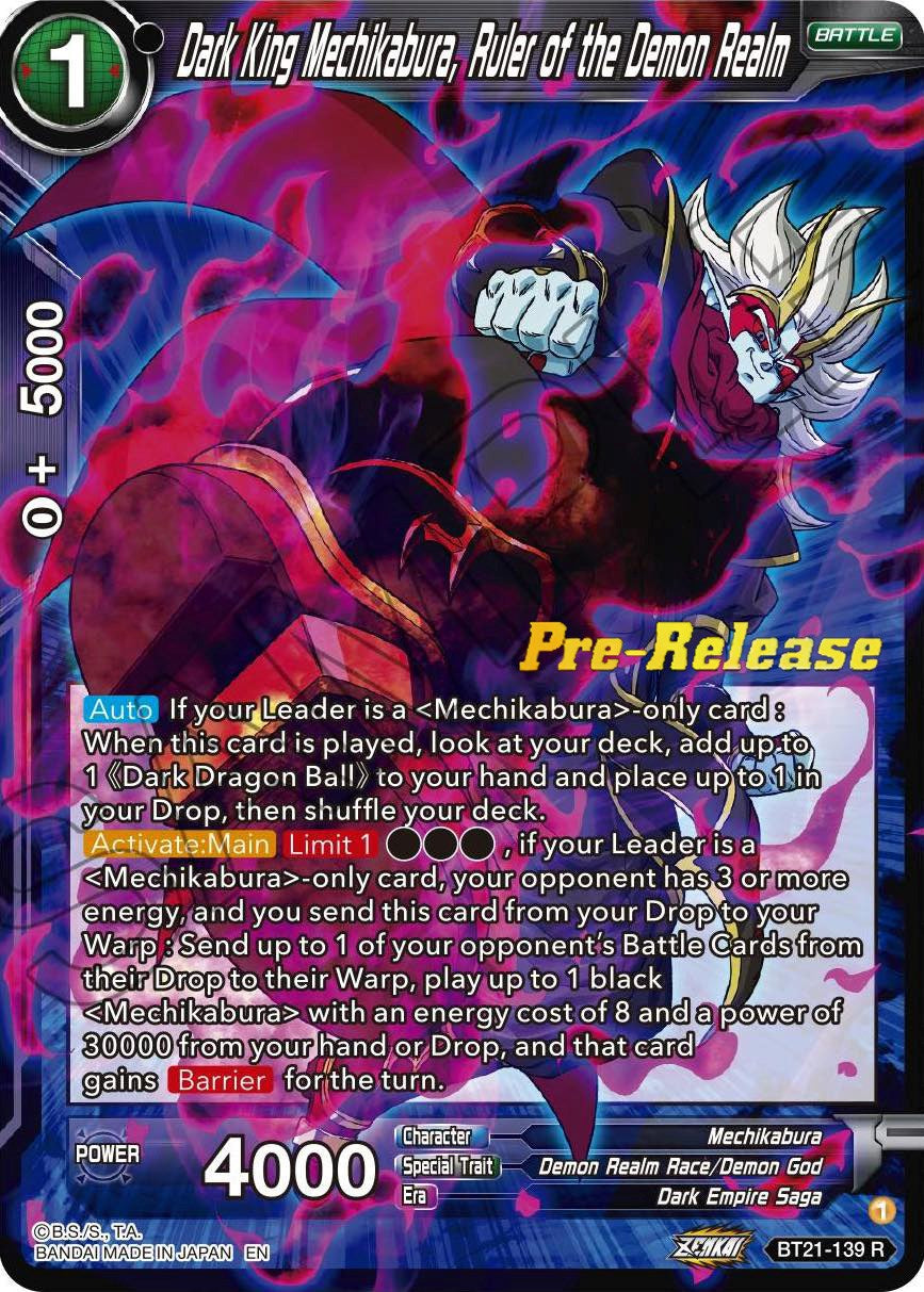 Dark King Mechikabura, Ruler of the Demon Realm (BT21-139) [Wild Resurgence Pre-Release Cards] | Odin's Place