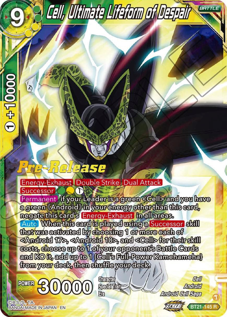 Cell, Ultimate Lifeform of Despair (BT21-145) [Wild Resurgence Pre-Release Cards] | Odin's Place
